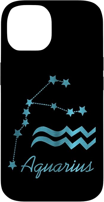 Aquarius Zodiac Design for People Who Love Astrology Case for iPhone 14 - Aquarius Phone Case for men