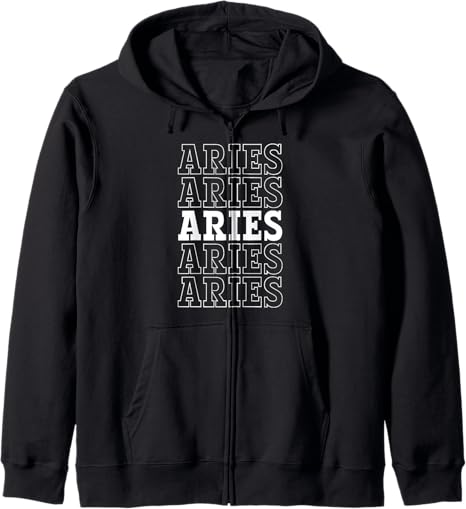 Aries Astrology Zodiac Sign Aries Horoscope Aries Zip Hoodie - Aries Sweatshirt for men