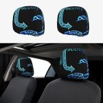 Scorpio 2 Pieces of Car Seat Headrest Protective Covers, 11 "X 10.2" Breathable, Elastic, Smooth and Comfortable Headrest Cushions - Scorpio Car Seat Cover for men