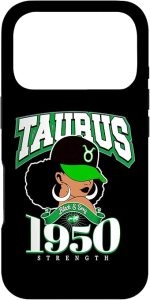Taurus 1950 Melanated Skin Zodiac Traits Queen Diva Case for iPhone 17 Pro - Taurus Phone Case for men