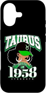 Taurus 1958 Melanin Goddess Astrology Clothing Case for iPhone 17 - Taurus Phone Case for men