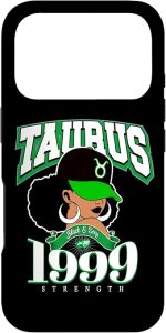 Taurus 1999 Zodiac Queens Afro Astrology Birthday Case for iPhone 17 Pro - Taurus Phone Case for men