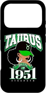 Taurus 1951 Queen Zodiac Traits Afro Diva Birthday Case for iPhone 17 Pro - Taurus Phone Case for men