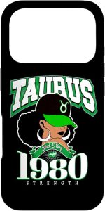 Taurus 1980 Queen Zodiac Traits Afro Diva Birthday Case for iPhone 17 Pro - Taurus Phone Case for men