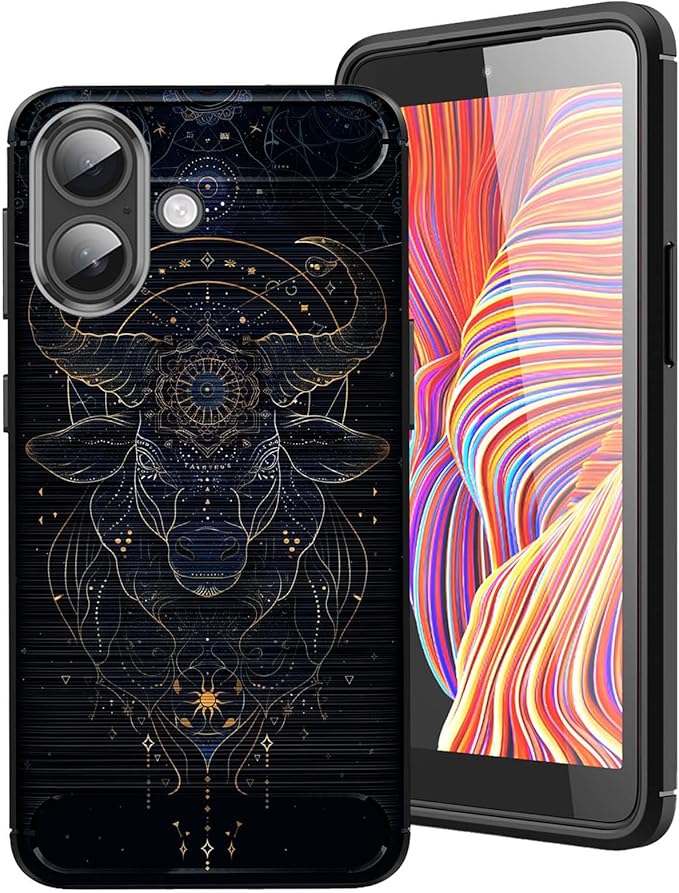 for iPhone 17 Brushed Texture Case,Ultra-Thin and Soft TPU Phone Cover Designed for iPhone 17,Zodiac Sign of Taurus - Taurus Phone Case for men