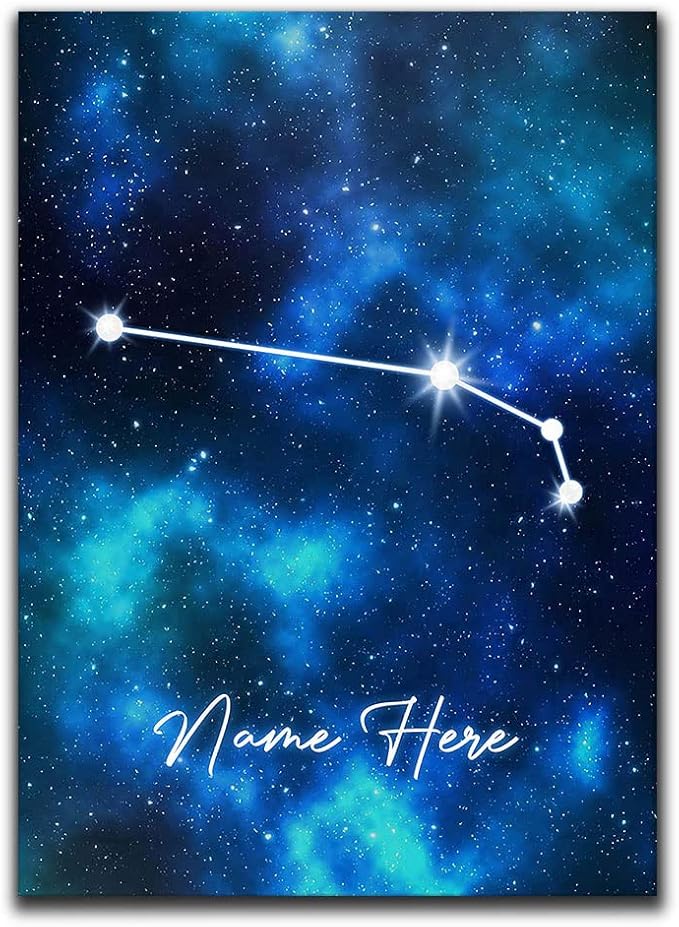 Personalized Zodiac Poster & Canvas, Aries Zodiac Sign Wall Art, Home Decor, Birthday Gift For Astrology Lovers, Girl, Daughter, Kid, De - Aries Poster for men