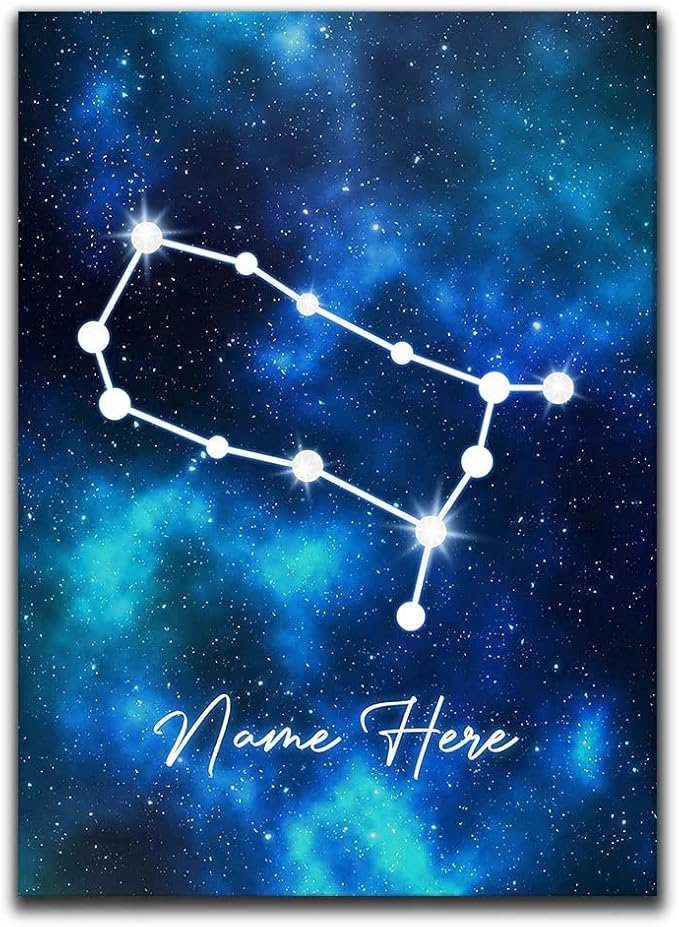 Personalized Zodiac Poster & Canvas, Gemini Zodiac Sign Wall Art, Home Decor, Birthday Gift For Astrology Lovers, Girl, Daughter, Kid, Decor - Gemini Canvas for men