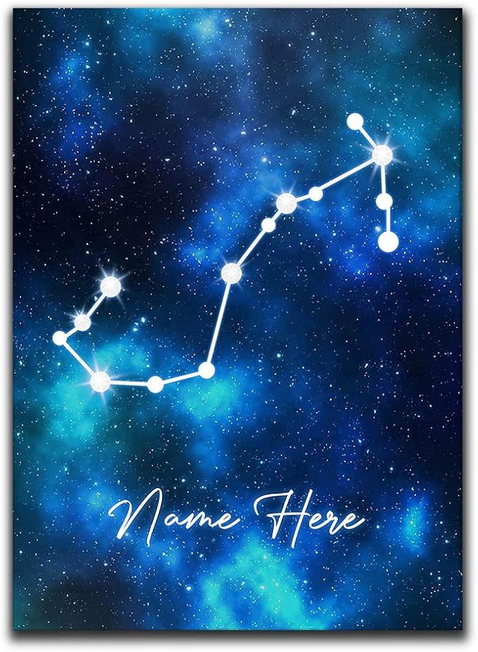 Personalized Zodiac Poster & Canvas, Scorpio Zodiac Sign Wall Art, Home Decor, Birthday Gift For Astrology Lovers, Girl, Daughter, Kid, Decor - Scorpio Canvas for men