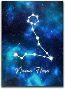 Personalized Zodiac Poster & Canvas, Pisces Zodiac Sign Wall Art, Home Decor, Birthday Gift For Astrology Lovers, Girl, Daughter, Kid, Decor - Pisces Canvas for men