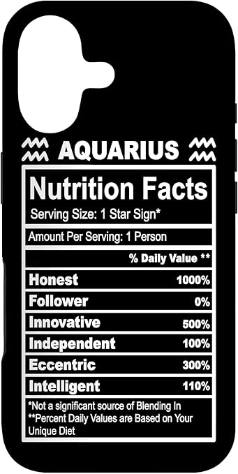 Aquarius Nutrition Facts Case for iPhone 17 - Aquarius Phone Case for men