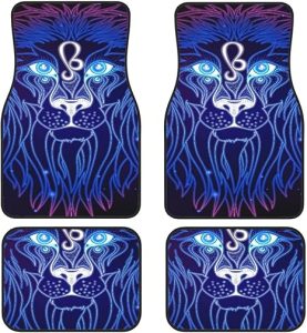 Leo Zodiac Sign Horoscope Symbol All-Weather Floor Mats - 4-Piece Set | Universal Fit for Suvs, Trucks, Vans | Easy Clean & Durable - Virgo Car Floor Mat for men