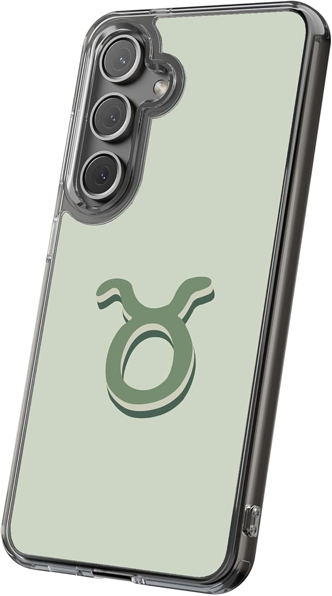 Hybrid Clear Phone Case for Apple iPhone 12, Taurus Signs Print, Sturdy Backface with Soft Cushioned TPU Sides, Print in USA - Taurus Phone Case for men