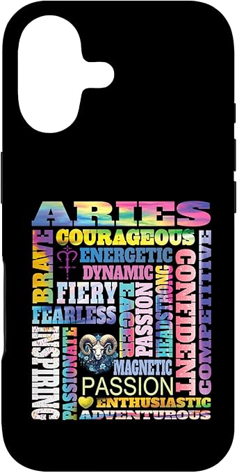 Characteristics of Aries Zodiac Astrology Sign Horoscope Case for iPhone 17 - Aries Phone Case for men