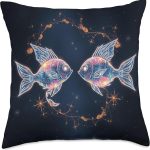Pisces Zodiac Sign Throw Pillow - Pisces Pillow for men