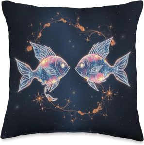 Pisces Zodiac Sign Throw Pillow - Pisces Pillow for men