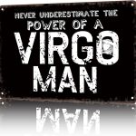 HUIMIS Vintage Metal Sign Virgo Men Power Astrology-Funny Wall Art Tin Signs Poster For Home Room Bedroom Man Cave Office Decor 8x12inch - Virgo Poster for men