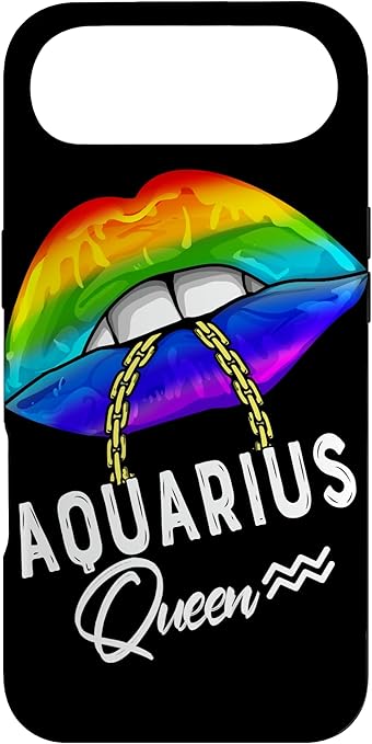 LGBTQ Aquarius Queen Lips Zodiac Sign Rainbow Gay Case for iPhone Air - Aquarius Phone Case for men
