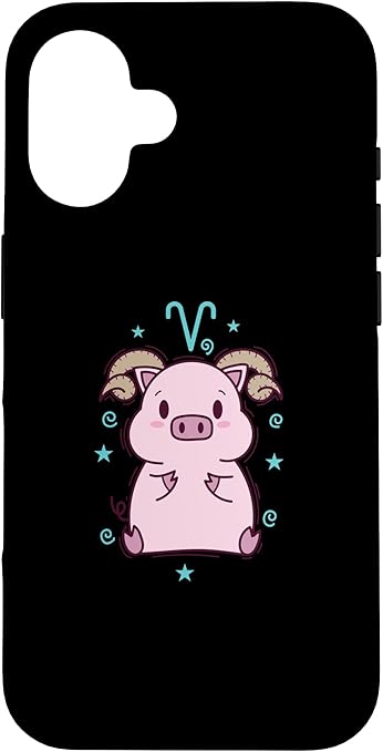 Aries Zodiac Sign as a Piggy Horoscope Case for iPhone 16 - Aries Phone Case for men