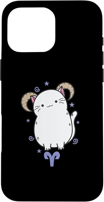 Aries Zodiac Sign as a Cat Horoscope Case for iPhone 16 Pro Max - Aries Phone Case for men