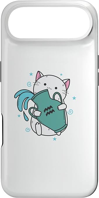 Aquarius Zodiac Sign as a Cat Horoscope Case for iPhone Air - Aquarius Phone Case for men