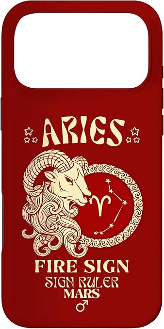 Aries Zodiac Fire Sign Case for iPhone 17 Pro Max - Aries Phone Case for men