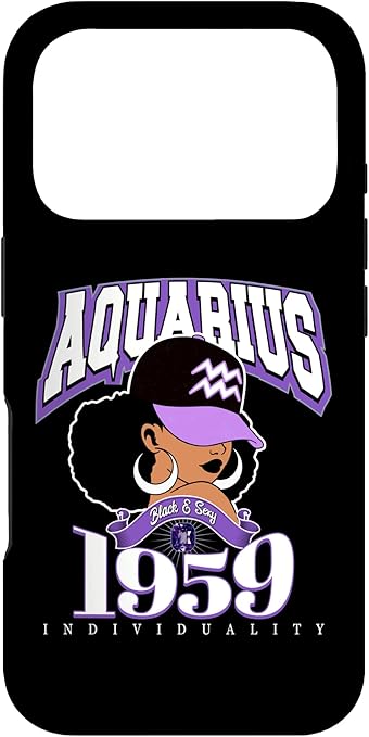 Aquarius 1959 Zodiac Queens Afro Astrology Birthday Case for iPhone 17 Pro - Aquarius Phone Case for men