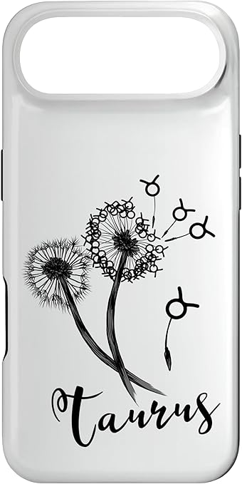Taurus Dandelion Zodiac Sign Floral Horoscope Women Case for iPhone Air - Taurus Phone Case for men