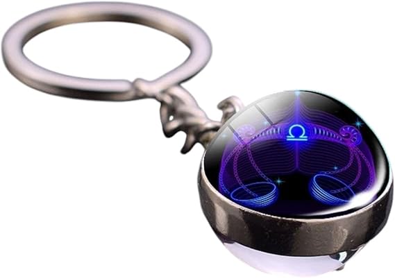 New 2026 12 Zodiac Sign Luminous Keychain Keyring Aries Taurus Gemini Cancer Leo Scorpio Constellation Key Chain Buckle Glowing Gifts Jewelry Fashion Accessories Creative Gift - Aries Keychain for men