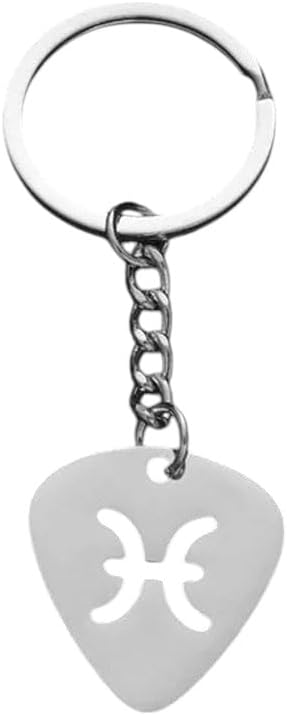 New 2026 Simple 12 Zodiac Sign Pendant Keychains Constellation Jewelry DIY Metal Stainless Steel Taurus Aries Scorpio Keyings Chaveiros Fashion Accessories Creative Gift - Aries Keychain for men