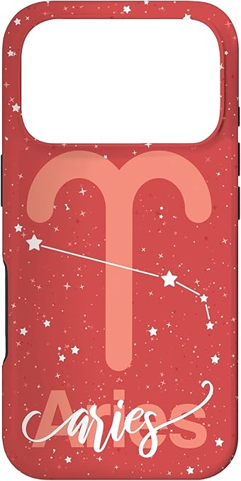 Red Aries Zodiac Sign Horoscope Constellation Women’s Case Case for iPhone 17 Pro - Aries Phone Case for men