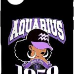 Aquarius 1959 Astro Year Melanin Queen Afro Goddess Case for iPhone 17 - Aquarius Phone Case for men