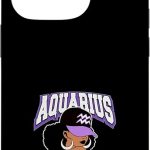 Aquarius 1970 Afro Queen Zodiac Birthday Gifts Case for iPhone 14 Pro - Aquarius Phone Case for men