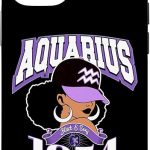 Aquarius 1954 Afro Queen Zodiac Birthday Gifts Case for iPhone 12/12 Pro - Aquarius Phone Case for men