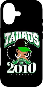 Taurus 2010 Astro Year Melanated Queen Afro Goddess Case for iPhone 17 - Taurus Phone Case for men