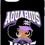 Aquarius 1965 Afro Queen Zodiac Birthday Gifts Case for iPhone 12/12 Pro - Aquarius Phone Case for men
