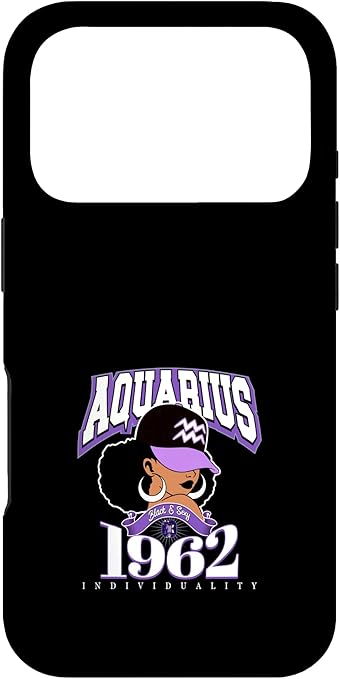 Aquarius 1962 Astro Year Melanin Queen Afro Goddess Case for iPhone 17 Pro - Aquarius Phone Case for men