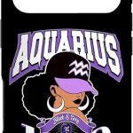 Aquarius 1960 Zodiac Queens Afro Astrology Birthday Case for iPhone 17 Pro - Aquarius Phone Case for men