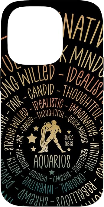 Aquarius Zodiac Sign - Aquarius Personality Features Case for iPhone 14 Pro - Aquarius Phone Case for men