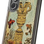 Hybrid Clear Phone Case for Apple iPhone 12 Pro, Zodiac Aquarius Print, Sturdy Backface with Soft Cushioned TPU Sides, Print in USA - Aquarius Phone Case for men