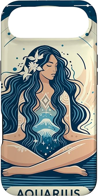 Aquarius Goddess Constellation Zodiac Star Sign Birthday Case for iPhone Air - Aquarius Phone Case for men