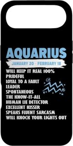 Zodiac Sign Aquarius Case for iPhone Air - Aquarius Phone Case for men