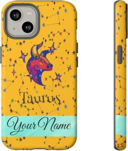 Personalized Astrology Taurus Phone Case for iPhones 16 15 14 13 12 11 X, 8, Samsung Galaxy S25 S24 S23 S22 S21 S20 S10 Matte - Taurus Phone Case for men