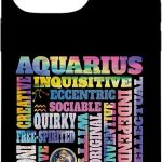 Characteristics of Aquarius Zodiac Astrology Sign Horoscope Case for iPhone 14 Pro Max - Aquarius Phone Case for men
