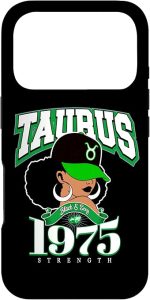 Taurus 1975 Queen Zodiac Traits Afro Diva Birthday Case for iPhone 17 Pro - Taurus Phone Case for men