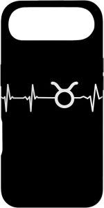 Taurus Heartbeat Zodiac Symbol EKG Pulse Case for iPhone Air - Taurus Phone Case for men