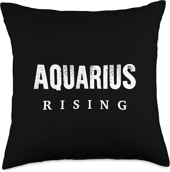 Aquarius Rising - Astrology Funny Horoscope Throw Pillow - Aquarius Pillow for men