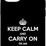 Keep Calm and Carry On I’m an Aquarius - Funny Astrology Case for iPhone 12/12 Pro - Aquarius Phone Case for men