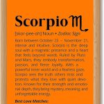 Scorpio Zodiac Sign Canvas Print Art Print Elegant Wall Art Painting Trendy Home Decor Pictures for Living Room Bedroom Minimalist Aesthetic Scorpio Wall Decor (Wood Framed,12L x16W) - Scorpio Canvas for men