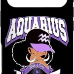 Aquarius 1967 Zodiac Queens Afro Astrology Birthday Case for iPhone 17 Pro - Aquarius Phone Case for men