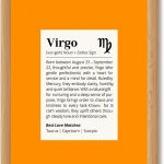 Virgo Zodiac Sign Canvas Print Art Print Minimalist Aesthetic Poster Painting Exquisite Wall Art for Living Room Bedroom DecorationModern Pictures Wall DecorCollege (Wood Framed,12L x16W) - Virgo Poster for men
